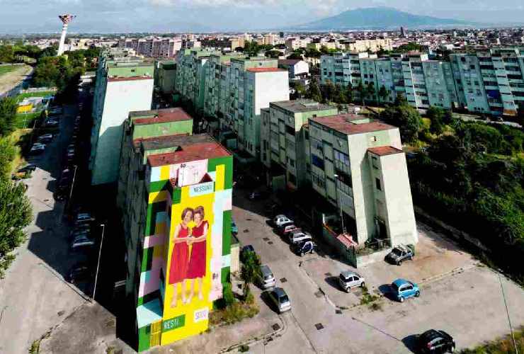 Murale nel quartiere di Parco Verde a Caivano