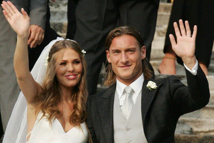 Una foto del matrimionio tra Francesco Totti e Ilary Blasi 