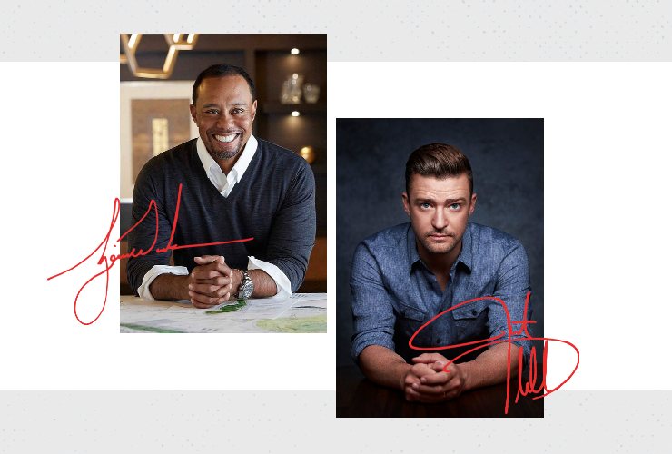 Tiger Woods e Justin Timberlake, proprietari di T-Squared Social