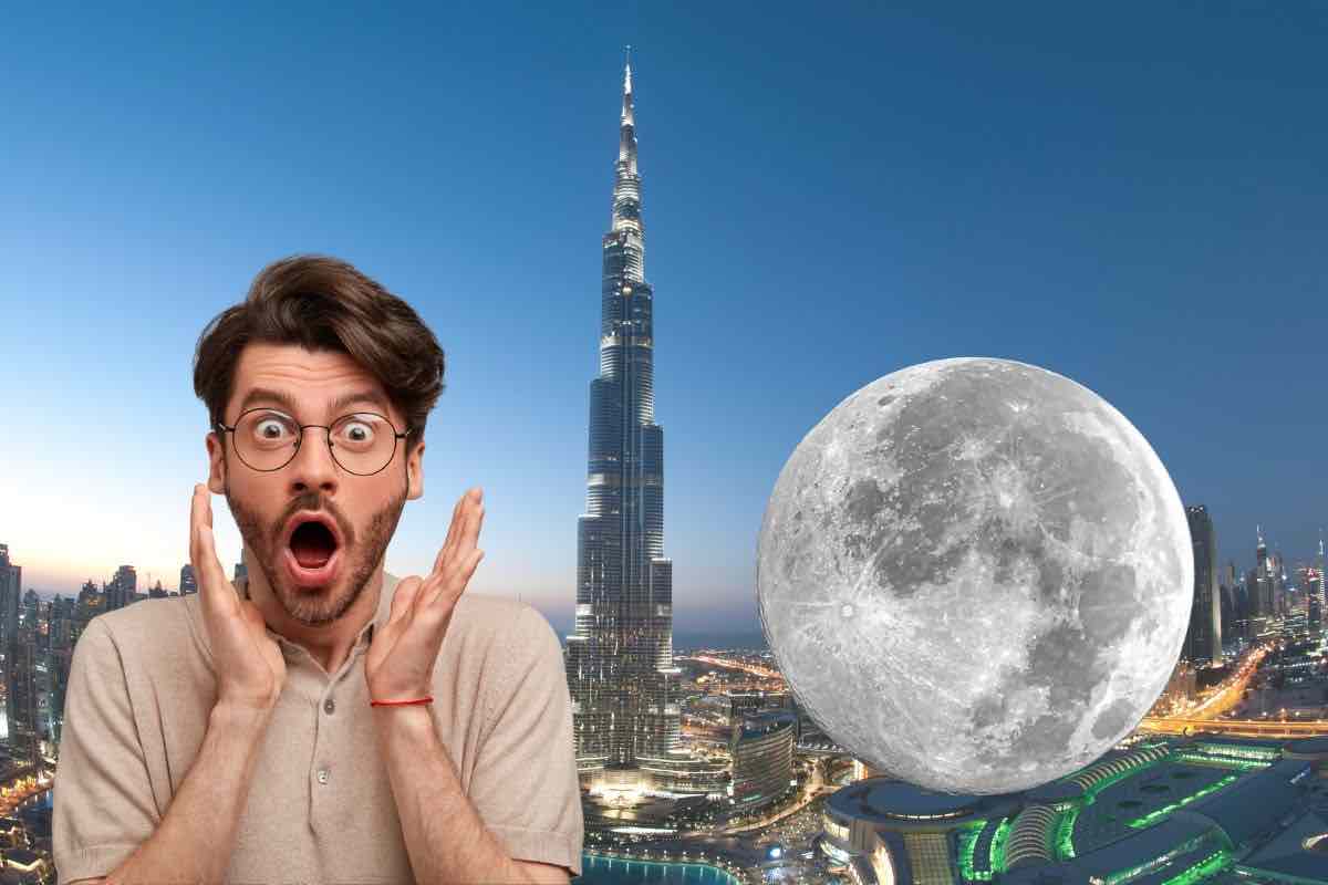 la gigantesca luna di dubai