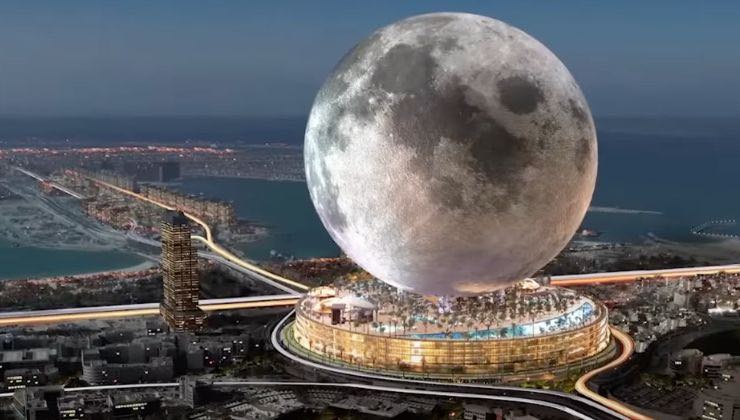 la gigantesca luna di dubai