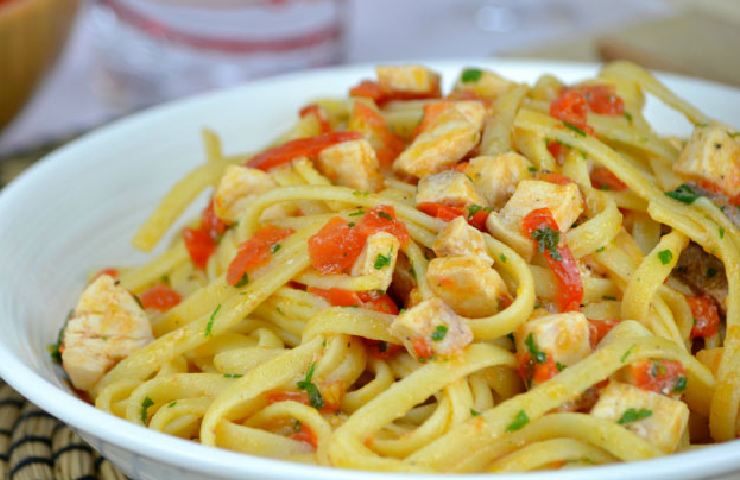 Linguine con pesce spada